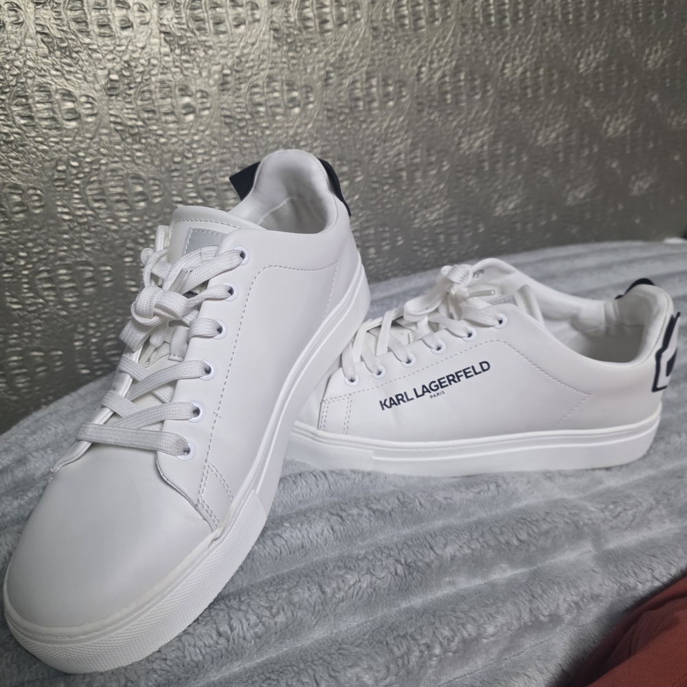Karl Lagerfeld Men’s White Low-Top Sneakers